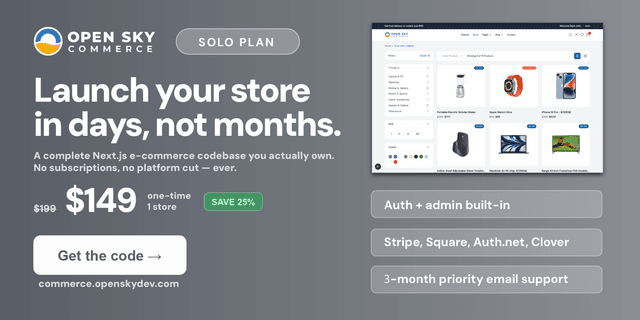 Open Sky Commerce — Solo